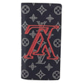 Louis Vuitton Brazza Long Bifold Wallet Monogram Comics Navy Canvas Wallets Accessory (Pre-Owned)