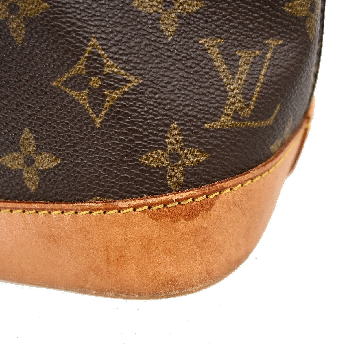 Louis Vuitton Alma Handbag Monogram Canvas Brown Canvas Handbag (Pre-Owned)