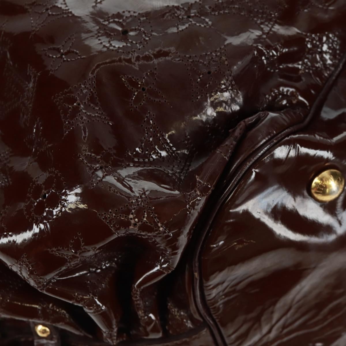 Louis Vuitton L Hobo Surya Leather Brown Patent_Leather Tote Bag Bag (Pre-Owned)