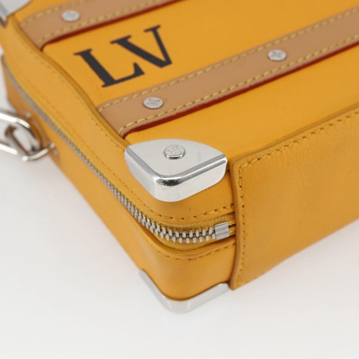 Louis Vuitton Handle Soft Trunk Bag Monogram Taurillon Leather Yellow Leather Clutche & Pouche Bag (Pre-Owned)