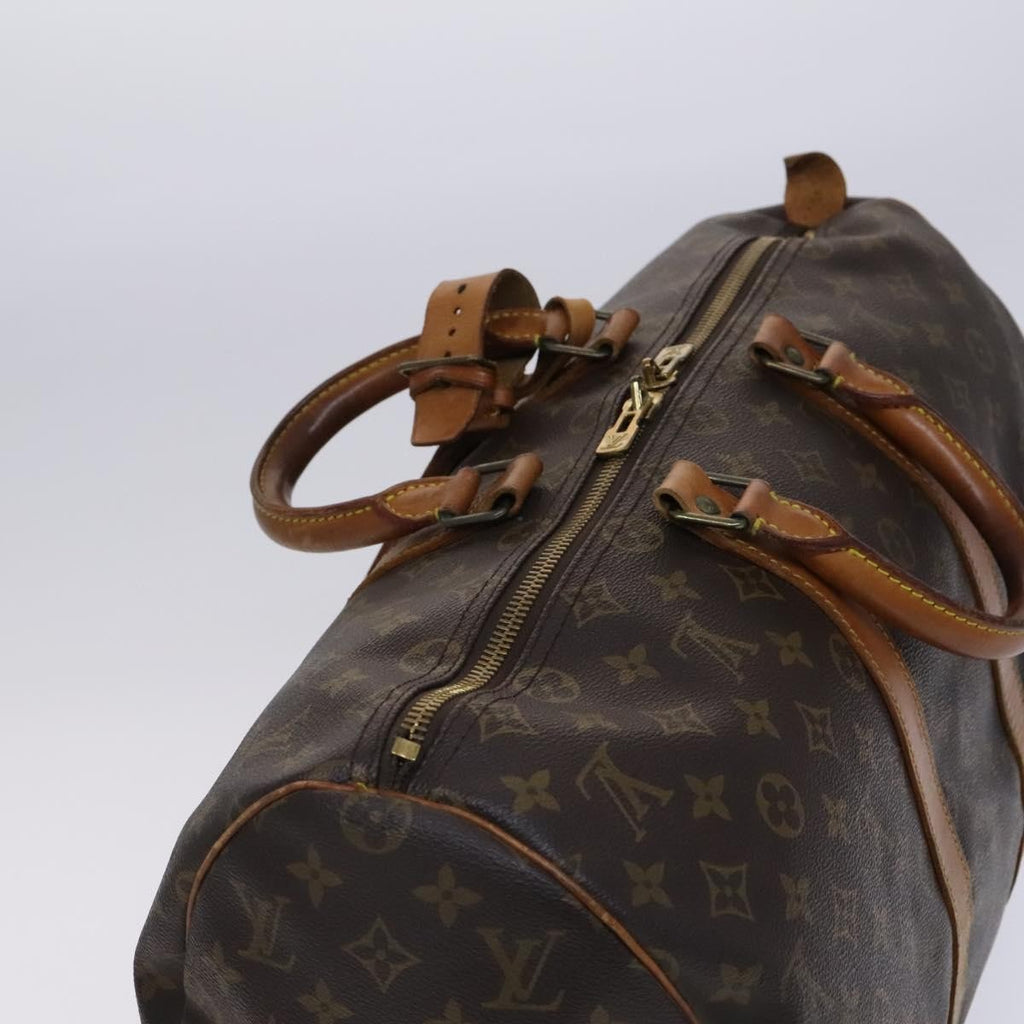Louis Vuitton Keepall Bag Monogram Canvas Brown Canvas Travel Bag Bag (Pre-Owned)