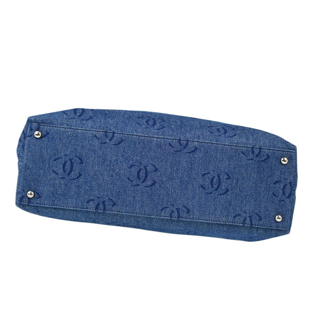 Chanel Vintage Cc Tote Denim Blue Denim_Jeans Tote Bag Bag (Pre-Owned)