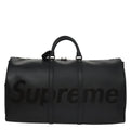 Louis Vuitton Keepall Bandouliere Bag Limited Edition Supreme Epi Leather Black Leather Bag (Pre-Owned)