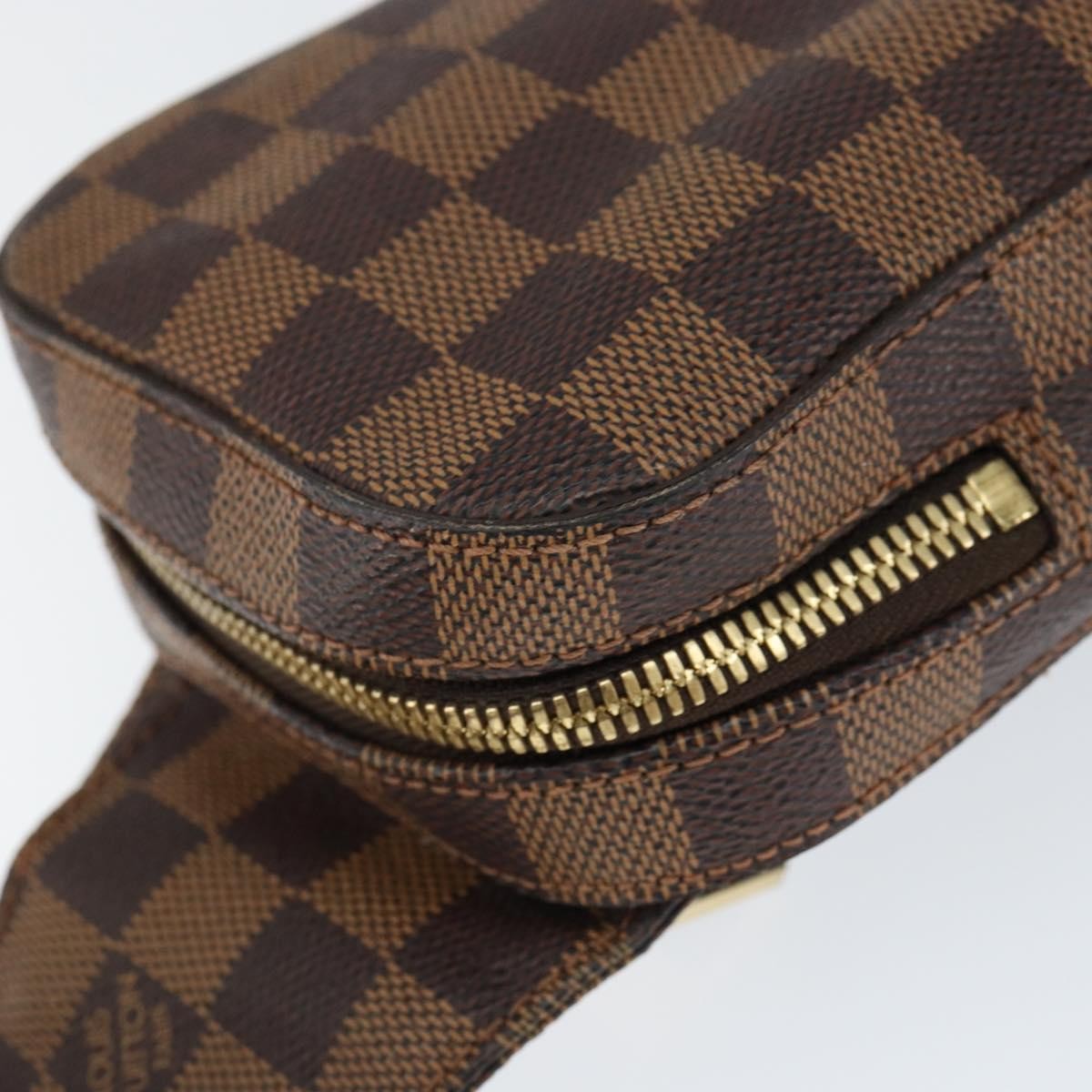 Louis Vuitton Geronimos Waist Bag Damier Brown Canvas Clutche & Pouche Bag (Pre-Owned)
