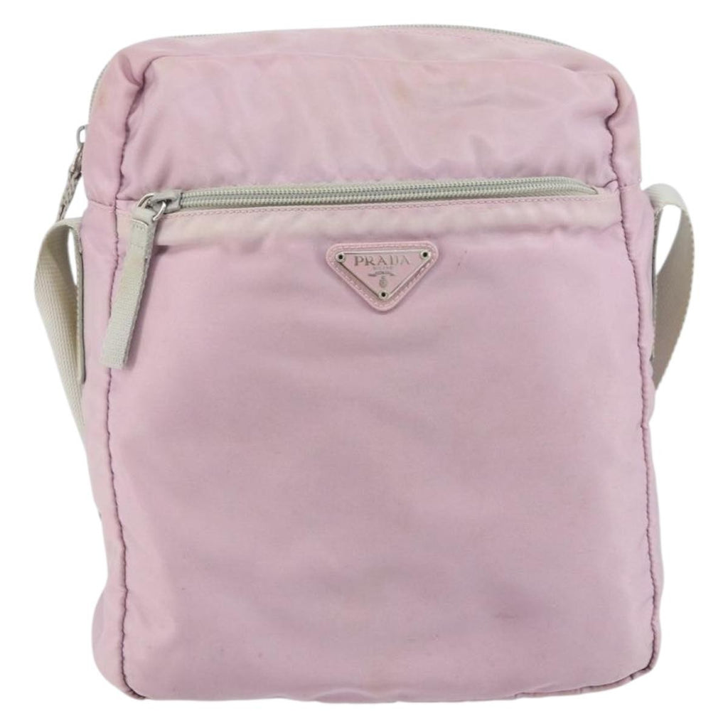 Prada Vintage Shoulder Bag Tessuto Pink Nylon Shoulder Bag Bag (Pre-Owned)