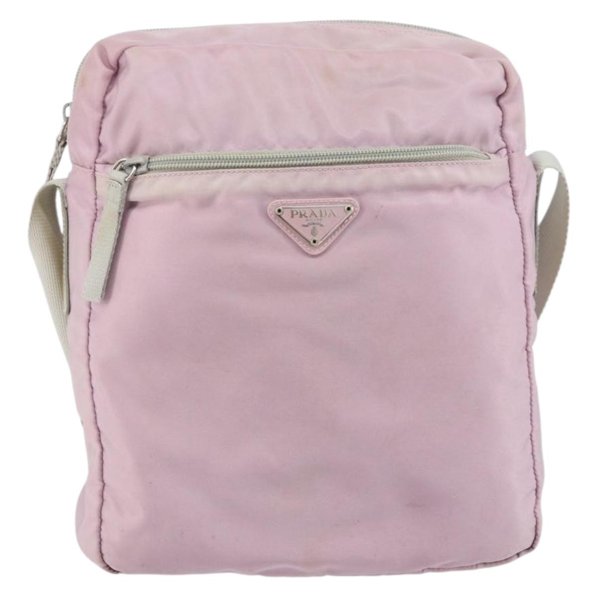 Prada Vintage Shoulder Bag Tessuto Pink Nylon Shoulder Bag Bag (Pre-Owned)
