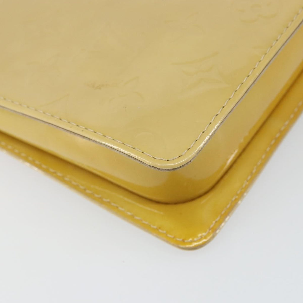 Louis Vuitton Mott Handbag Monogram Vernis Beige Patent_Leather Clutche & Pouche Bag (Pre-Owned)
