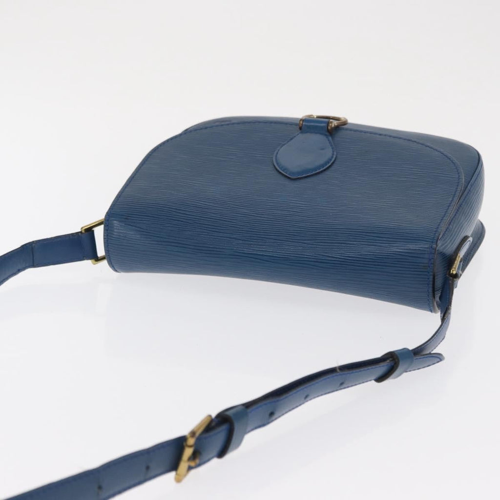 Louis Vuitton Saint Cloud Handbag Epi Leather Blue Leather Shoulder Bag Bag (Pre-Owned)