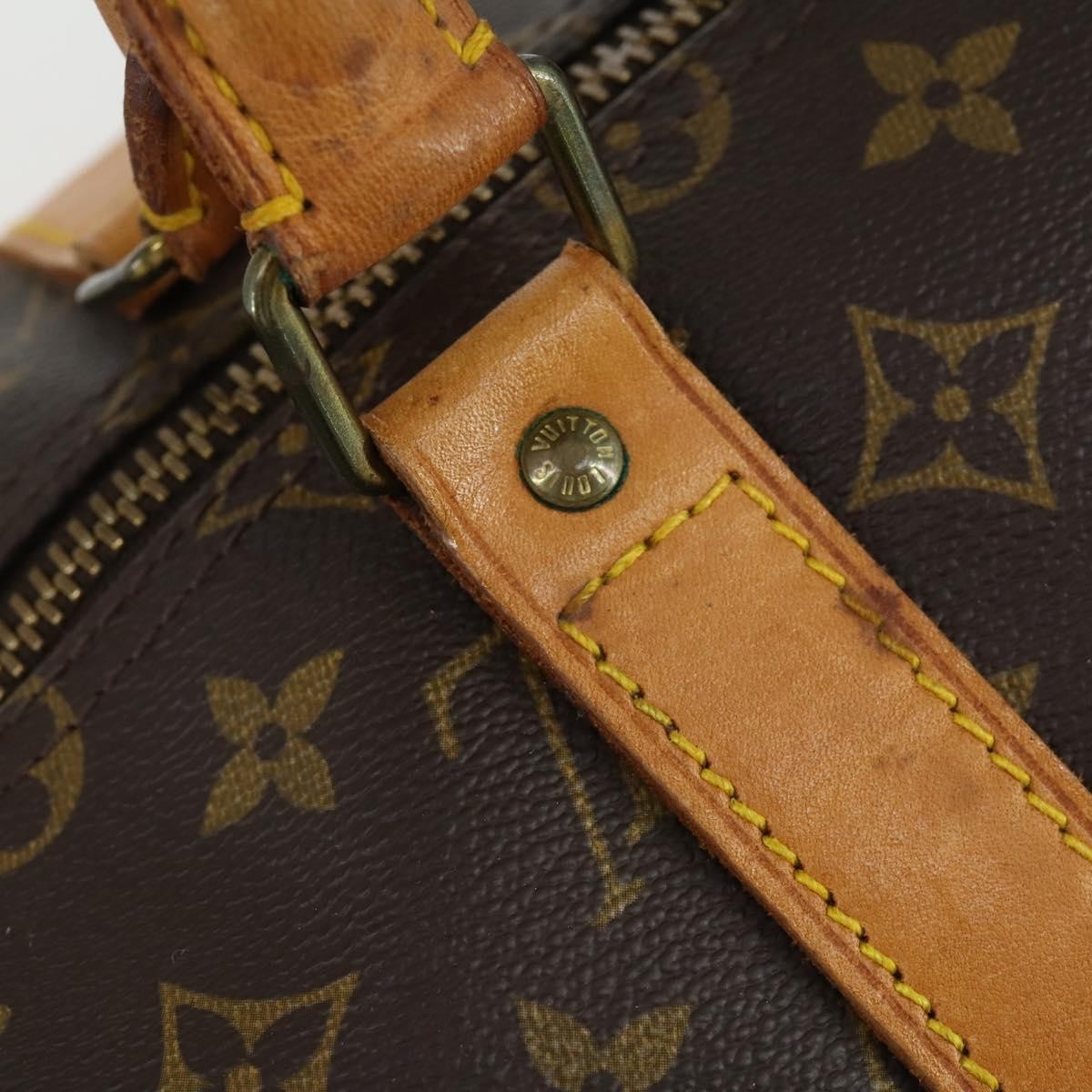 Louis Vuitton Keepall Bag Monogram Canvas Brown Canvas Travel Bag Bag (Pre-Owned)