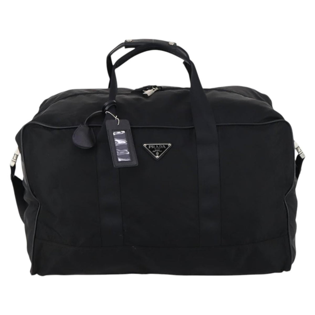 Prada Boston Bag Tessuto Black Nylon Bag (Pre-Owned)