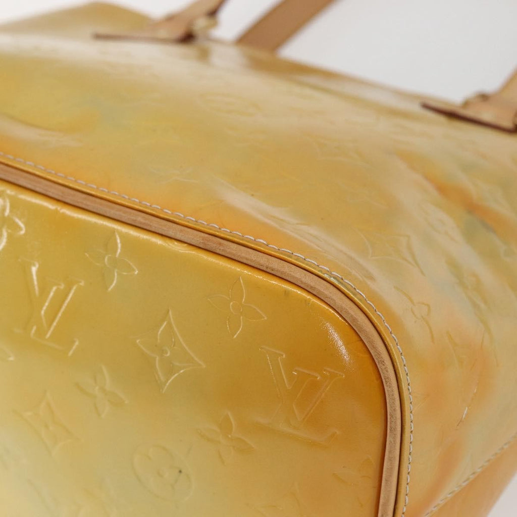 Louis Vuitton Houston Handbag Monogram Vernis Yellow Patent_Leather Tote Bag Bag (Pre-Owned)