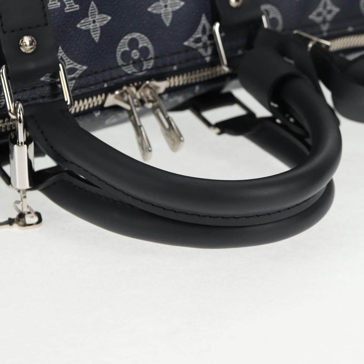 Louis Vuitton Keepall Bandouliere Bag Limited Edition Chapman Savane Monogram Canvas Navy Canvas Travel Bag Bag (Pre-Owned)