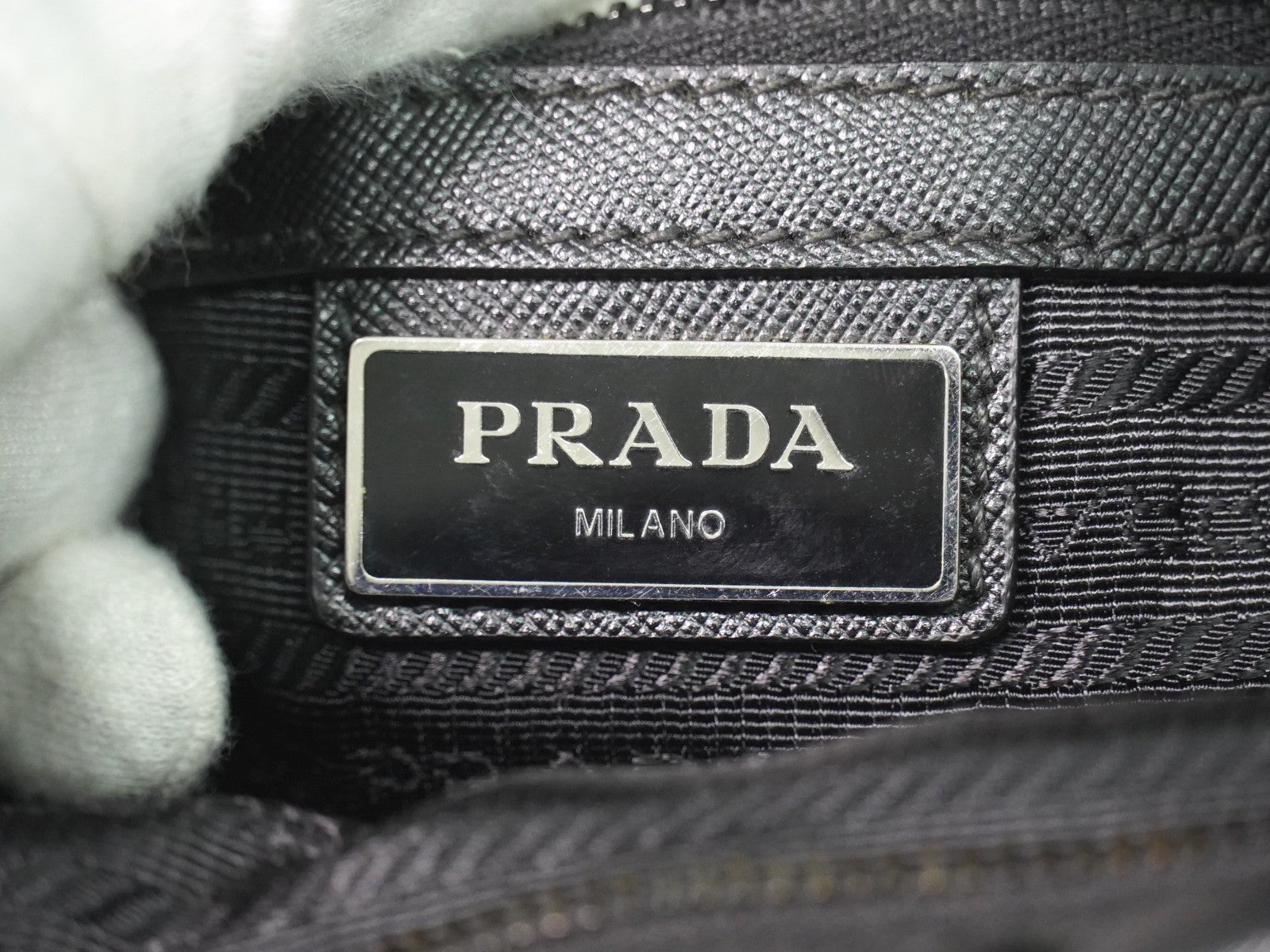 Prada Double Pocket Zip Messenger Tessuto Black Nylon Shoulder Bag Bag (Pre-Owned)