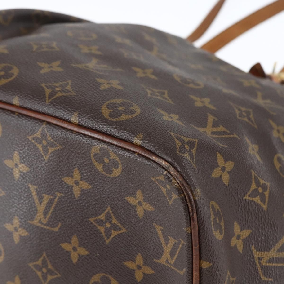 Louis Vuitton Palermo Handbag Monogram Canvas Brown Canvas Tote Bag Bag (Pre-Owned)