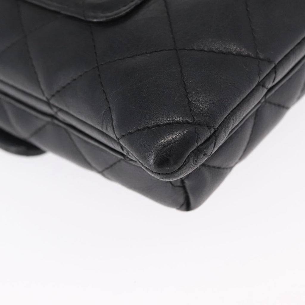 Chanel Cambon Flap Crossbody Bag Quilted Lambskin Silver Leather Shoulder Bag Bag (Pre-Owned)