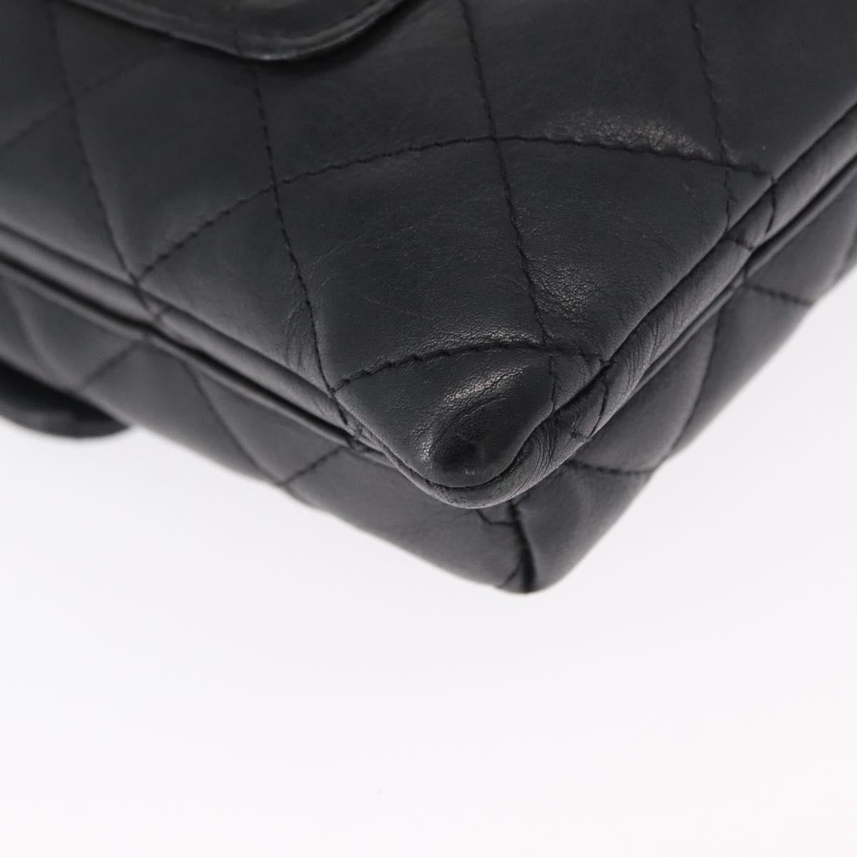 Chanel Cambon Flap Crossbody Bag Quilted Lambskin Silver Leather Shoulder Bag Bag (Pre-Owned)