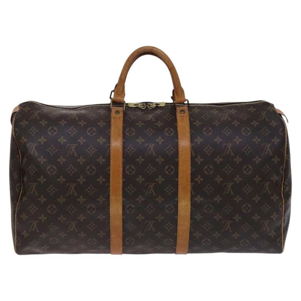 Louis Vuitton Keepall Bag Monogram Canvas Brown Canvas Travel Bag Bag (Pre-Owned)