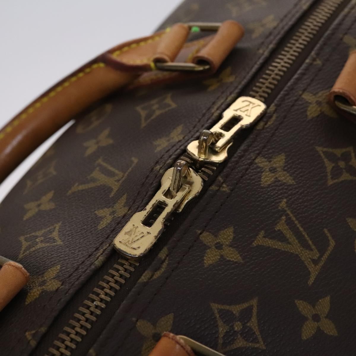 Louis Vuitton Keepall Bandouliere Bag Monogram Canvas Brown Canvas Travel Bag Bag (Pre-Owned)