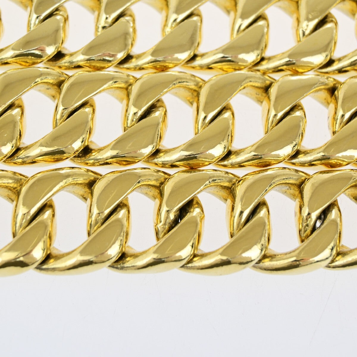 Chanel Cc Chunky Chain-Link Belt Gold-Plated Gold Gold_Plated Accessory (Pre-Owned)