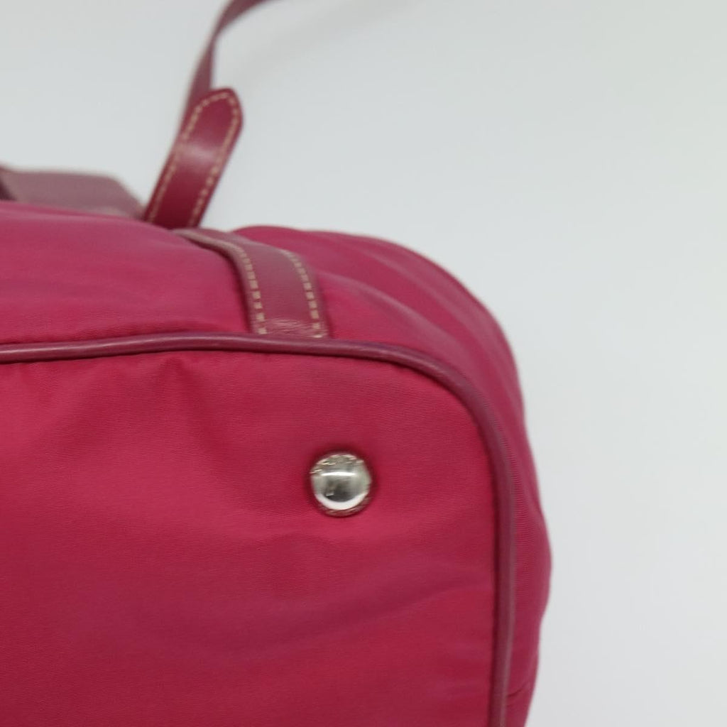 Prada Convertible Belted Hobo Tessuto With Leather Pink Nylon Tote Bag Bag (Pre-Owned)