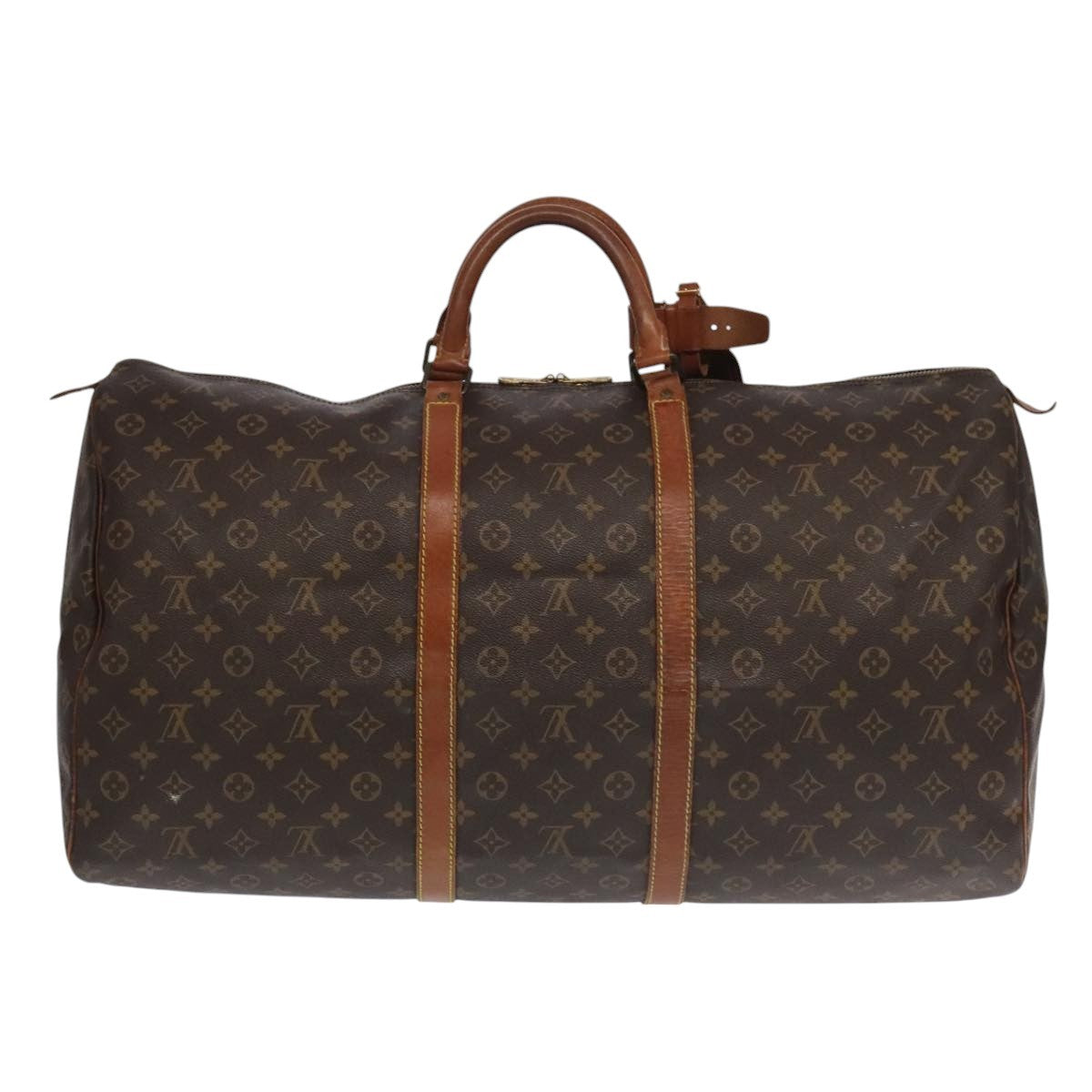 Louis Vuitton Keepall Bag Monogram Canvas Brown Canvas Travel Bag Bag (Pre-Owned)