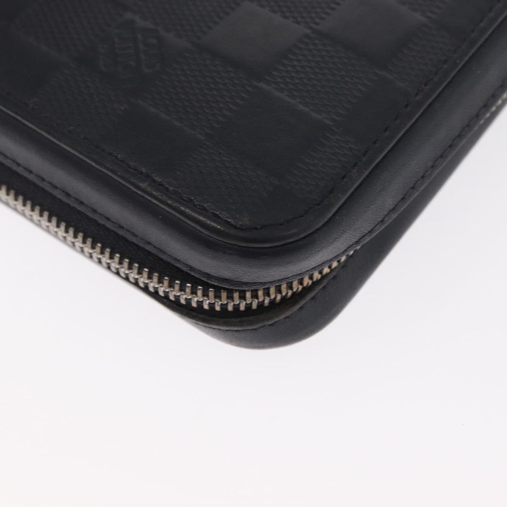 Louis Vuitton Zippy Xl Damier Leather Black Leather Wallets Accessory (Pre-Owned)
