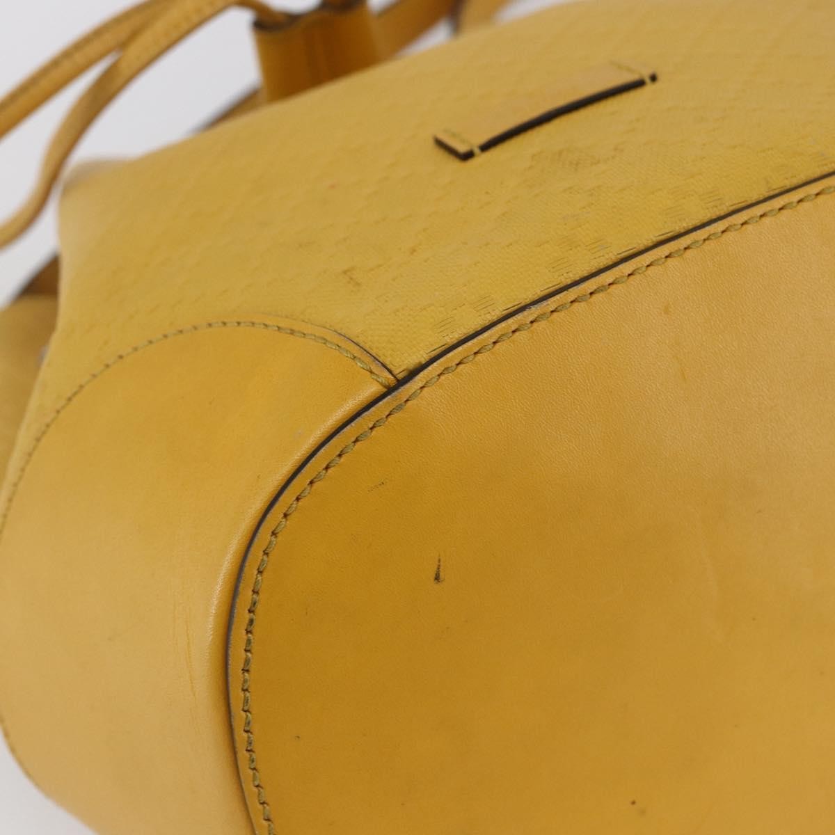Gucci Bright Bucket Bag Diamante Leather Yellow Leather Shoulder Bag Bag (Pre-Owned)