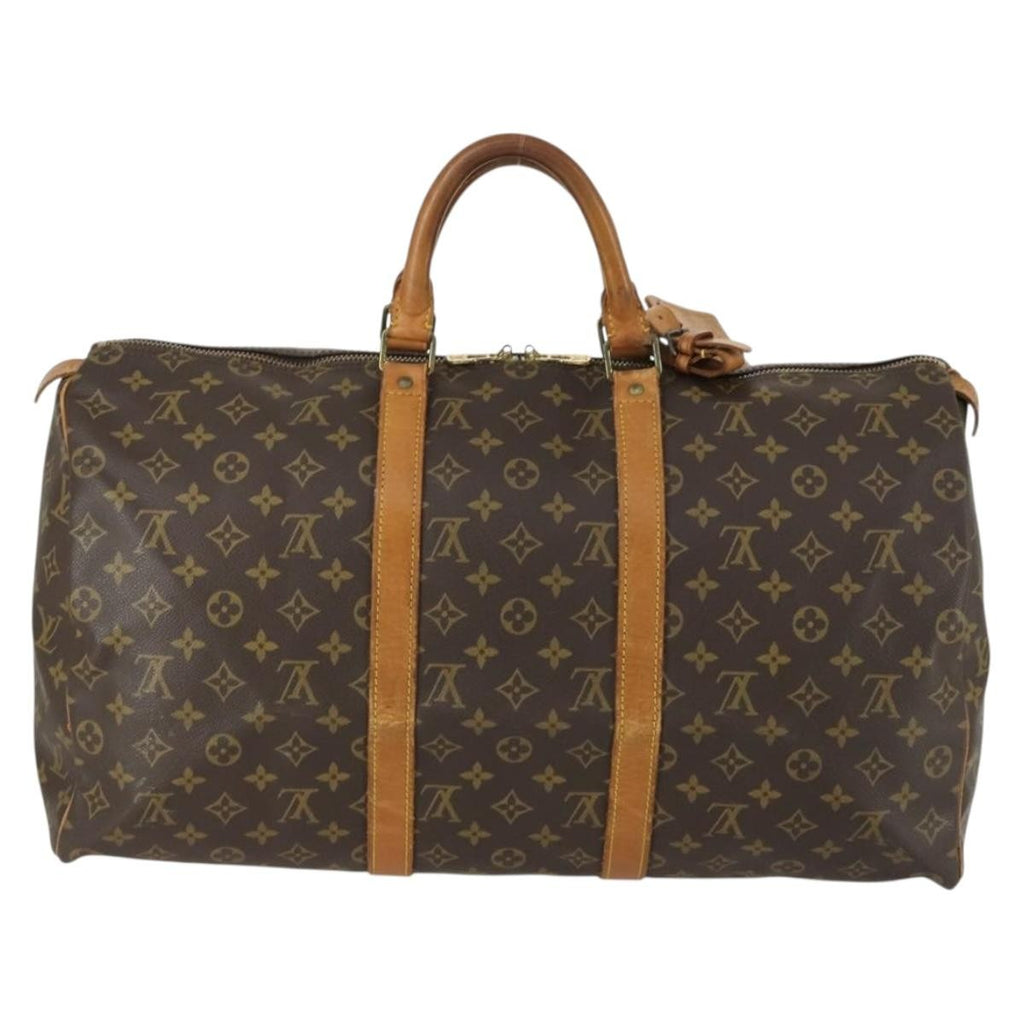 Louis Vuitton Keepall Bag Monogram Canvas Brown Canvas Travel Bag Bag (Pre-Owned)