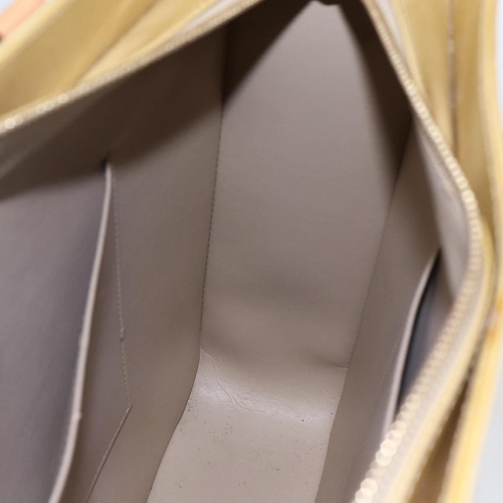 Louis Vuitton Columbus Handbag Monogram Vernis Beige Patent_Leather Tote Bag Bag (Pre-Owned)