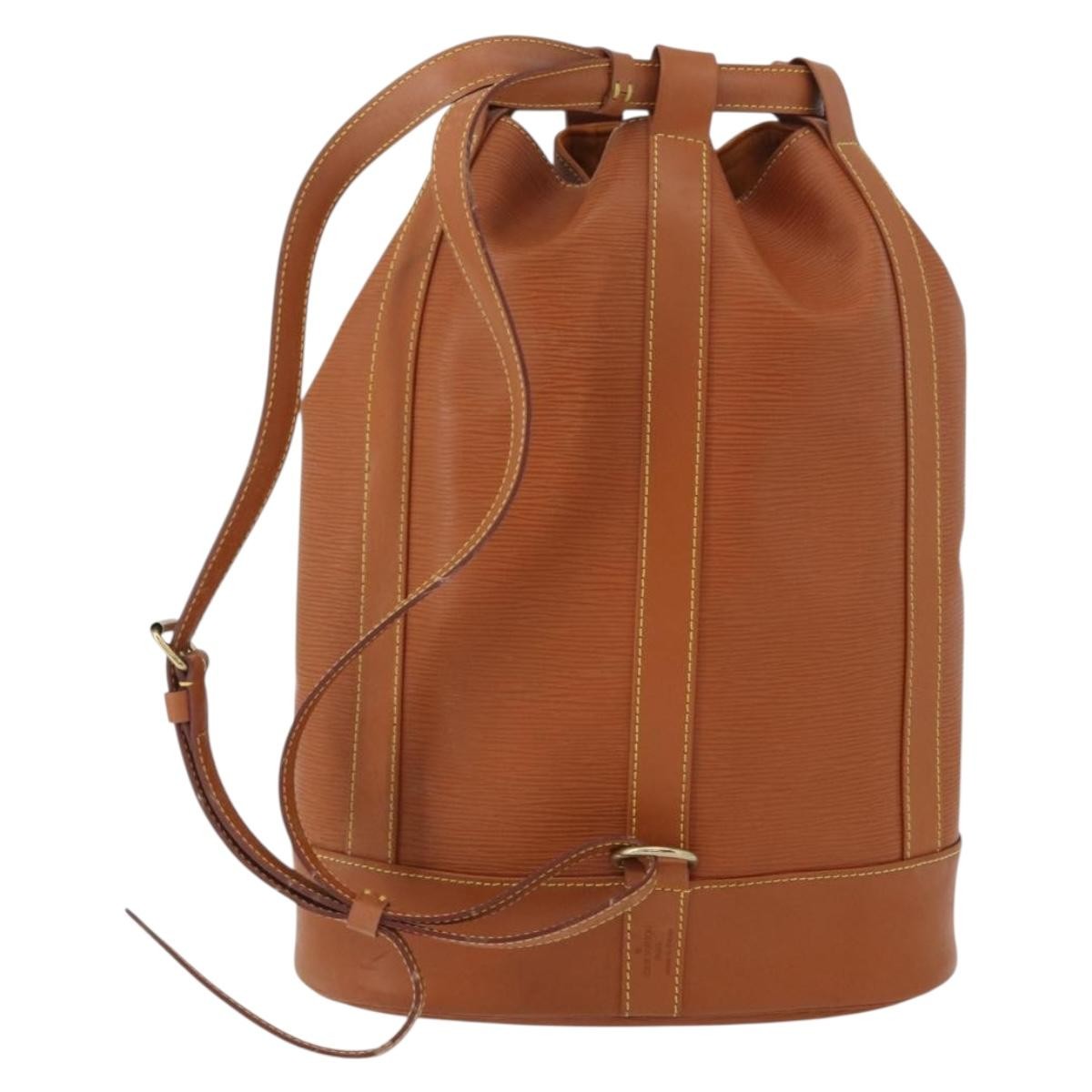 Louis Vuitton Randonnee Backpack Epi Leather Brown Leather Backpack Bag (Pre-Owned)