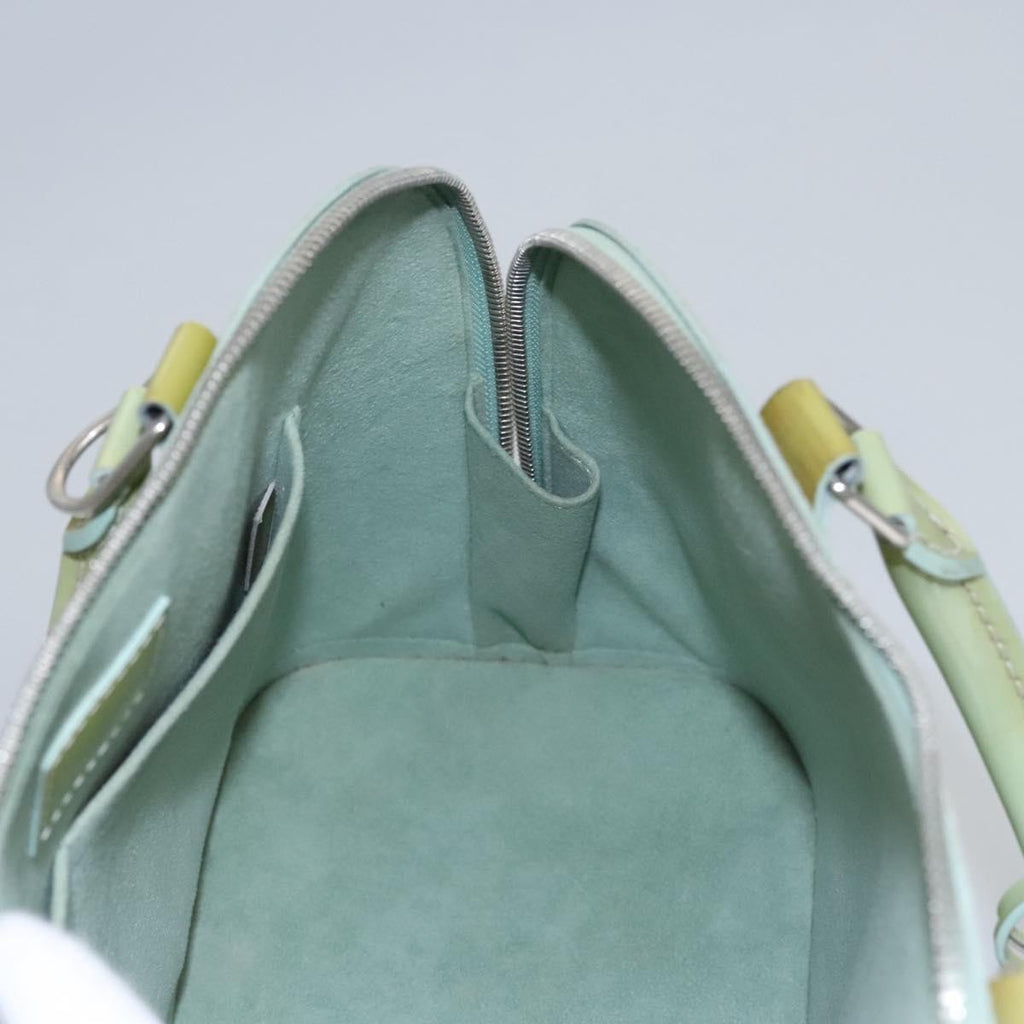 Louis Vuitton Alma Handbag Electric Epi Leather Green Patent_Leather Handbag (Pre-Owned)