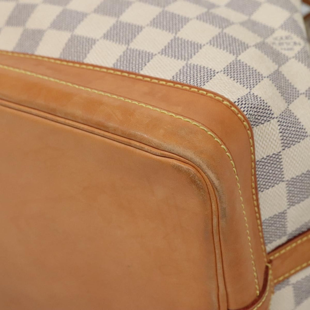 Louis Vuitton Noe Handbag Damier White Canvas Shoulder Bag Bag (Pre-Owned)