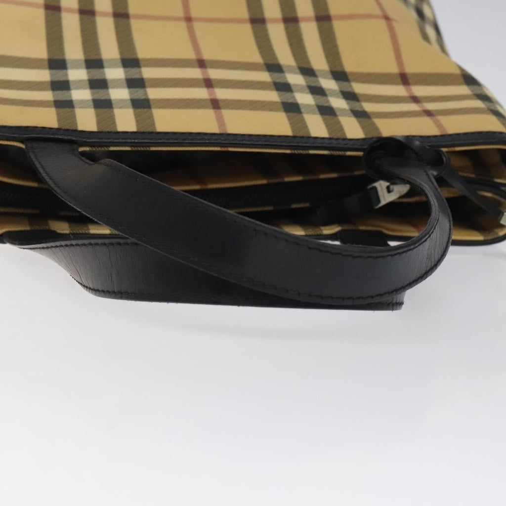 Burberry Nova Check Handbag Nova Check Canvas And Leather Beige Canvas Handbag (Pre-Owned)