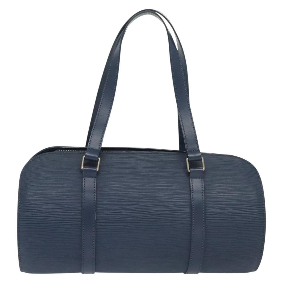 Louis Vuitton Soufflot Handbag Epi Leather Blue Leather Shoulder Bag Bag (Pre-Owned)