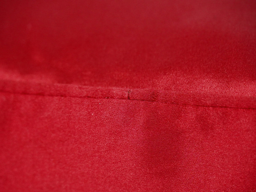 Prada Zip Around Toiletry Bag Silk Red Satin Clutche & Pouche Bag (Pre-Owned)