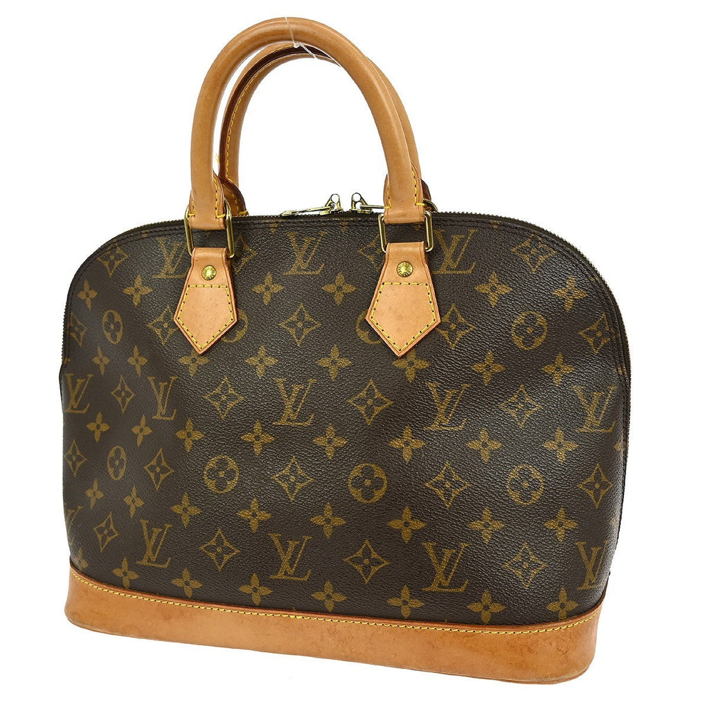 Louis Vuitton Alma Handbag Monogram Canvas Brown Canvas Handbag (Pre-Owned)