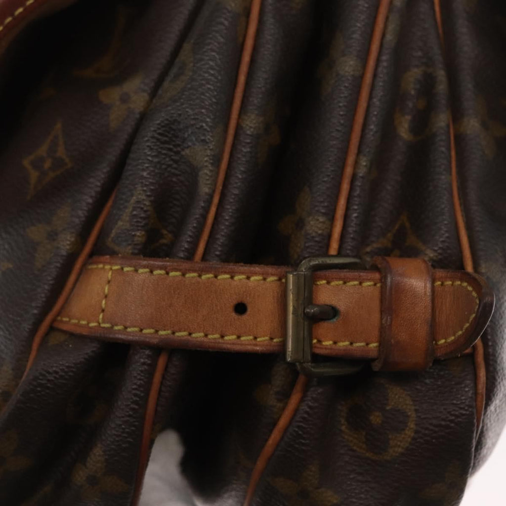 Louis Vuitton Saumur Handbag Monogram Canvas Brown Canvas Shoulder Bag Bag (Pre-Owned)