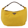 Prada Vintage Shoulder Bag Tessuto Yellow Nylon Shoulder Bag Bag (Pre-Owned)