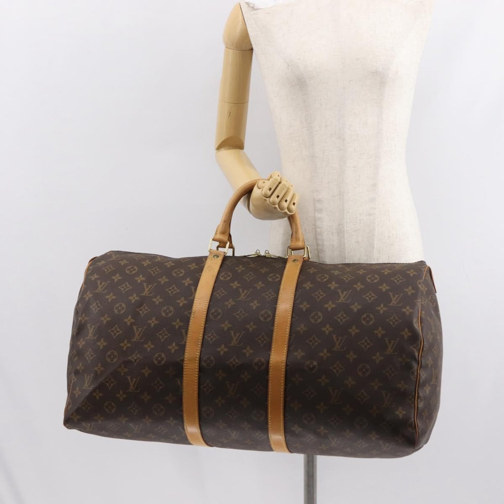 Louis Vuitton Keepall Bag Monogram Canvas Brown Canvas Travel Bag Bag (Pre-Owned)