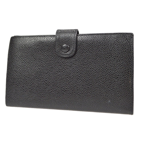 Chanel Timeless Cc French Wallet Caviar Black Leather Wallets Accessory (Pre-Owned)