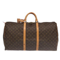 Louis Vuitton Keepall Bag Monogram Canvas Brown Canvas Travel Bag Bag (Pre-Owned)