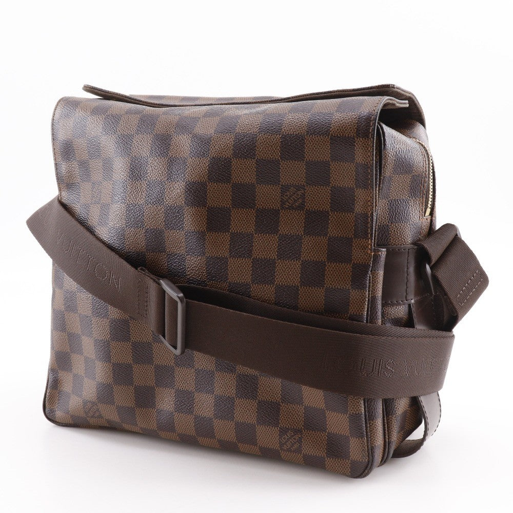 Louis Vuitton Naviglio Handbag Damier Brown Canvas Shoulder Bag Bag (Pre-Owned)