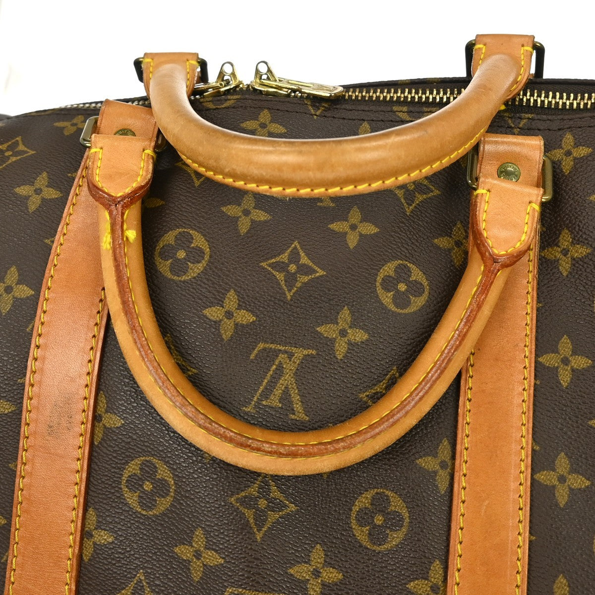 Louis Vuitton Keepall Bag Monogram Canvas Brown Canvas Travel Bag Bag (Pre-Owned)
