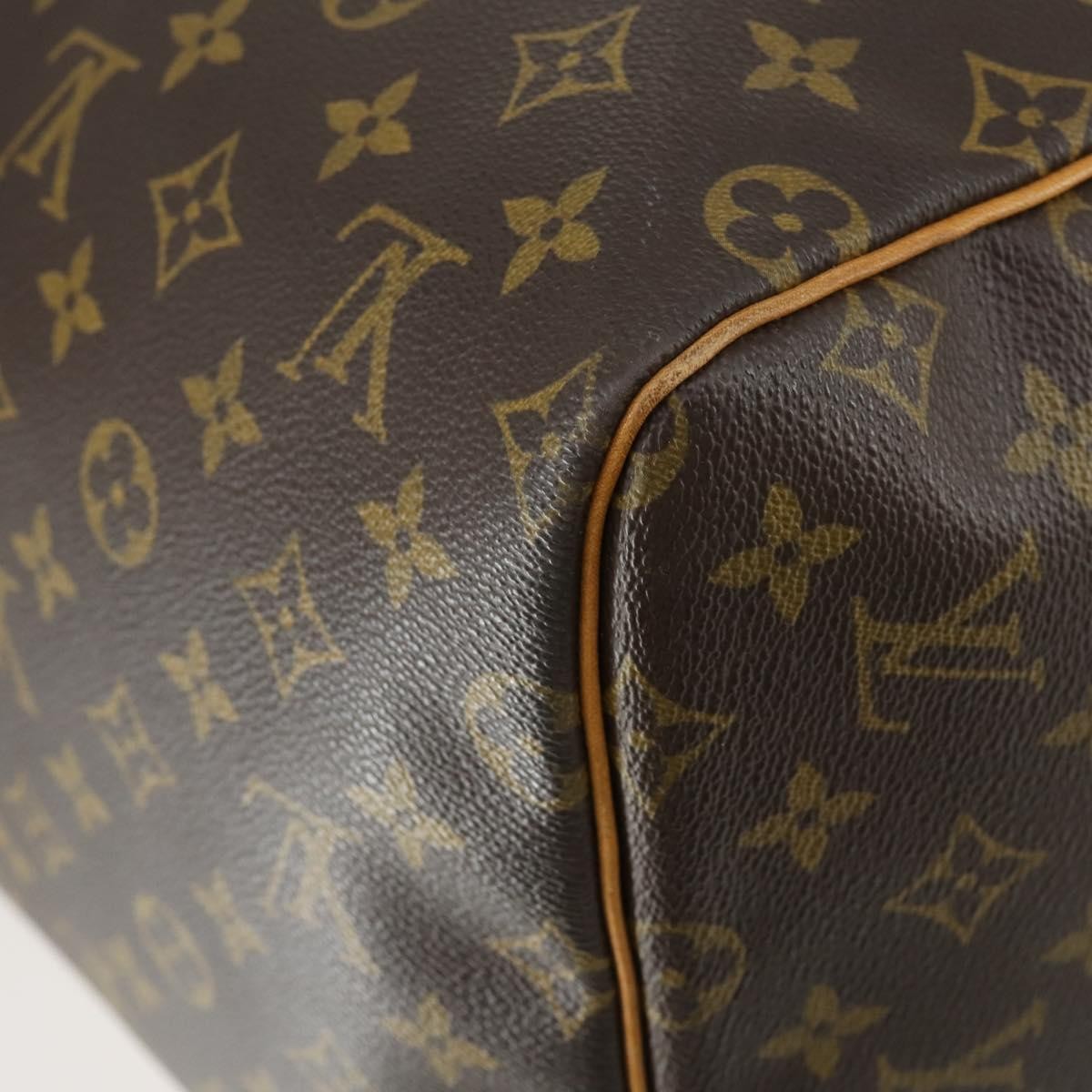 Louis Vuitton Keepall Bag Monogram Canvas Brown Canvas Travel Bag Bag (Pre-Owned)