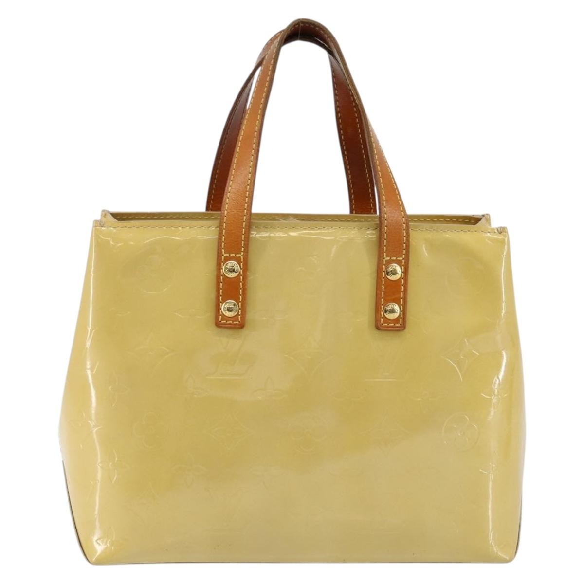 Louis Vuitton Reade Handbag Monogram Vernis Beige Patent_Leather Bag (Pre-Owned)