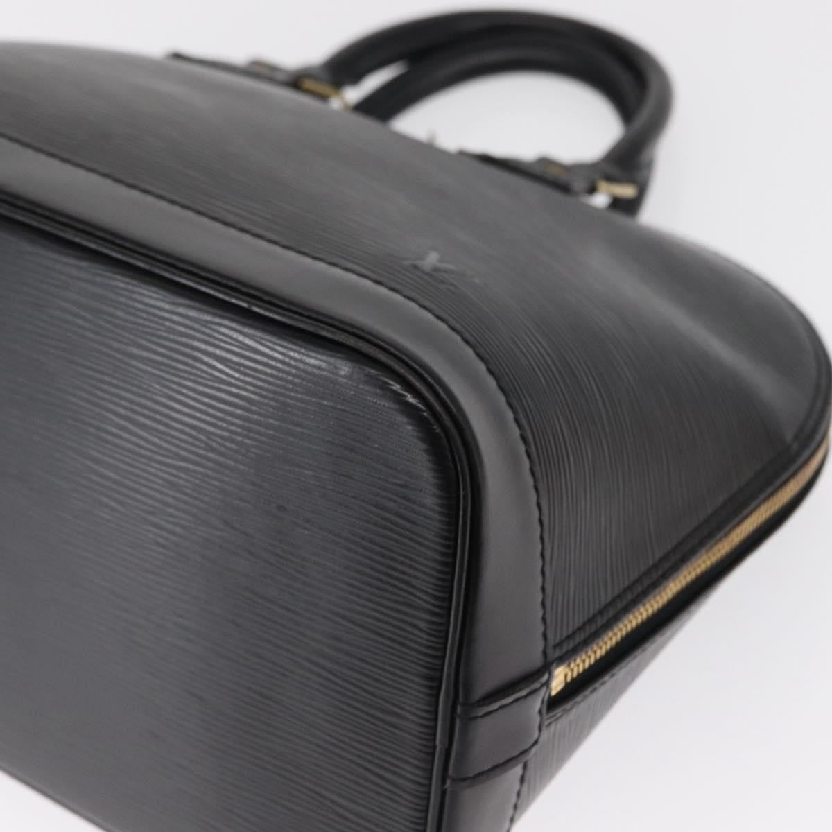 Louis Vuitton Alma Handbag Epi Leather Black Leather Handbag (Pre-Owned)