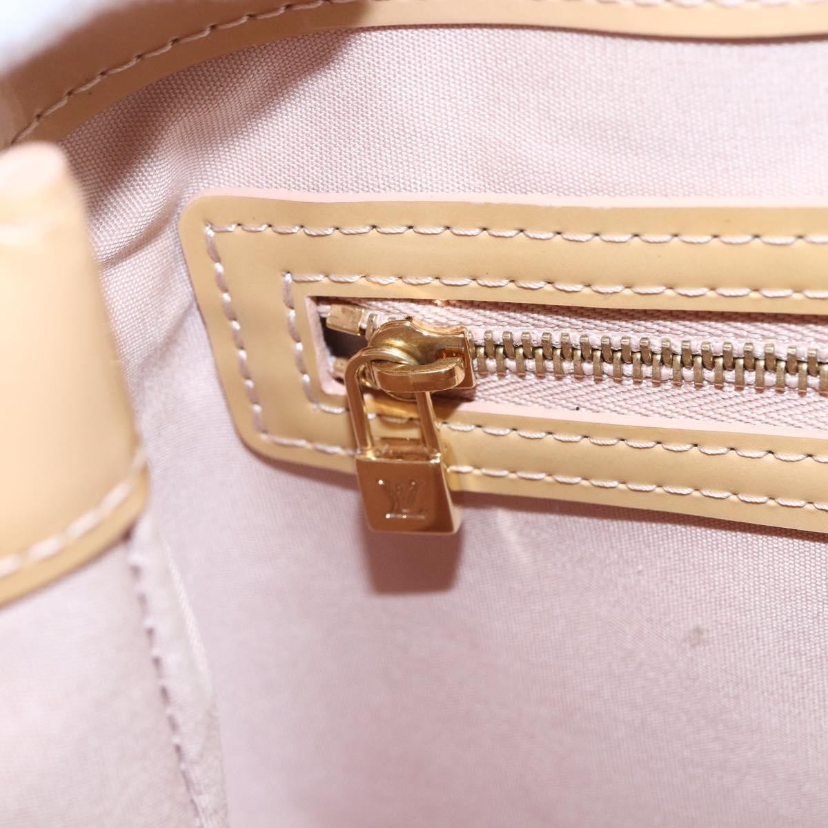 Louis Vuitton Wilshire Handbag Monogram Vernis Beige Patent_Leather Handbag (Pre-Owned)