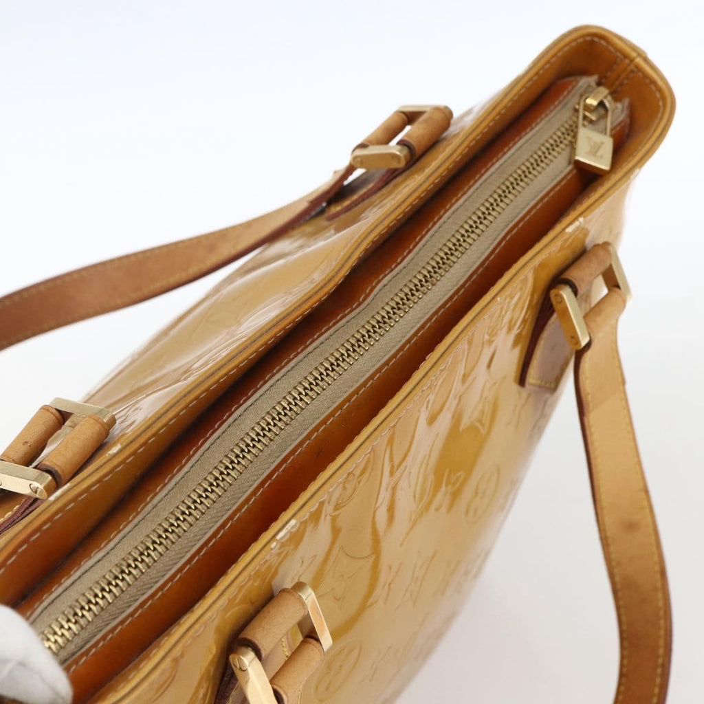 Louis Vuitton Houston Handbag Monogram Vernis Beige Patent_Leather Tote Bag Bag (Pre-Owned)