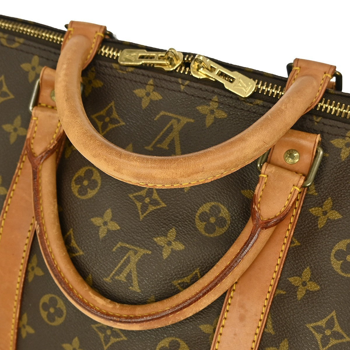 Louis Vuitton Keepall Bag Monogram Canvas Brown Canvas Travel Bag Bag (Pre-Owned)