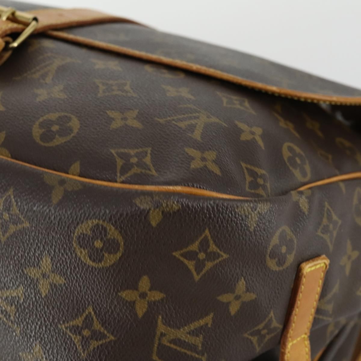 Louis Vuitton Saumur Handbag Monogram Canvas Brown Canvas Shoulder Bag Bag (Pre-Owned)